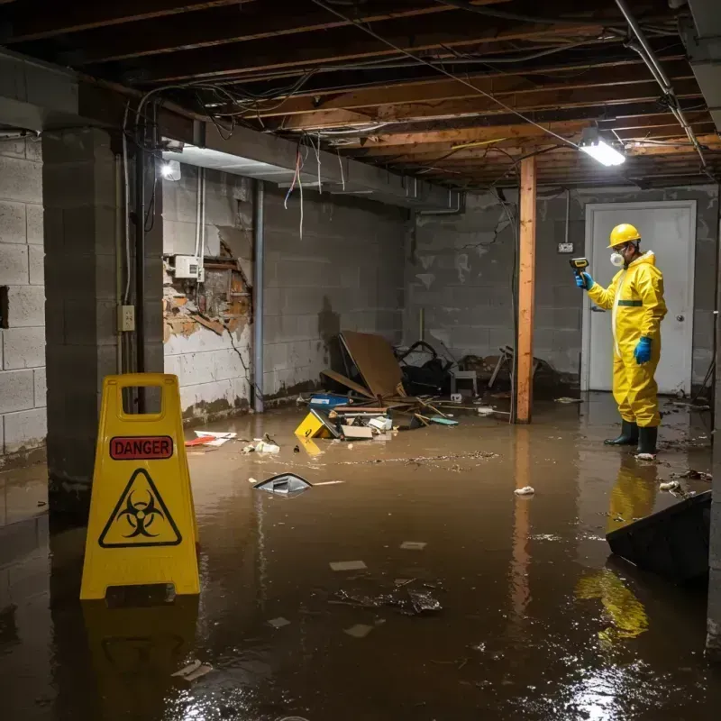 Flooded Basement Electrical Hazard in Knottsville, KY Property