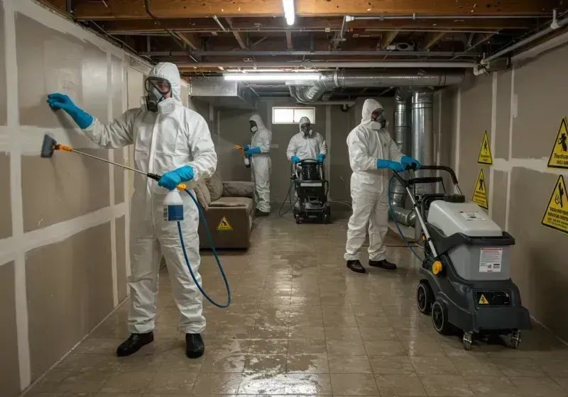 Basement Moisture Removal and Structural Drying process in Knottsville, KY